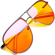Orange Aviator Blue Light